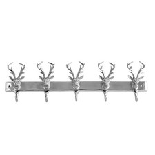 Wandgarderobe hirsch silber - wandgarderobe,