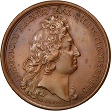 Frankreich, Medal, Louis XIV, History, Mauger, VZ, Bronze, Divo:140