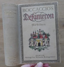Das DEKAMERON von GIOVANNI BOCCACCIO Jubiläumsausgabe 1917 super guter Zustand