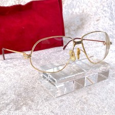 Vintage Cartier Brille Panthere Gold Gestell 59-14-140 mit Velour Etui