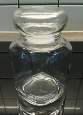 Bonboniere Glas Deckel luftdicht rechteckig 13,5 cm Höhe