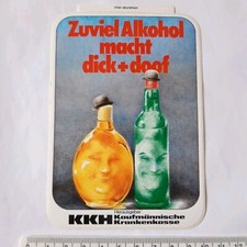 alter Aufkleber KKH Zuviel