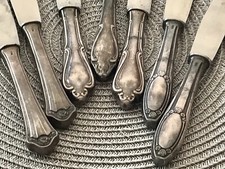 Antik 7x Art Déco versilbert