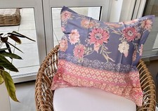 BASSETTI Kissenhülle 65x65 POSILLIPO L1 Lila  KISSEN SATIN Stehsaum Deko Bezug