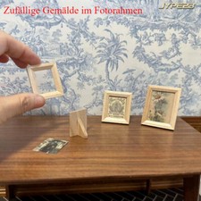 3 St. Maßstab 1:12 Puppenhaus Miniatur Bilderrahmen Desktop Deko Accessoires