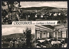 Oberrotweil, Ortspanorama, Weinberg, Gasthaus Zum Rebstock, Ansichtskarte 