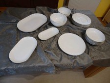 Rosenthal Essservice LOTUS WEISS PLATINRAND komplett u. neuwertig