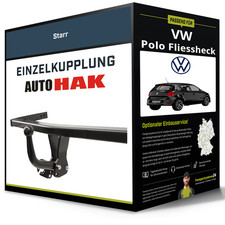 Starre Anhängerkupplung für VW Polo Fliessheck 2009-2014 Typ 6R/6C Auto Hak NEU