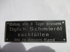 Typenschild Schild Luftfilter Deutz Vorkrieg wassergekühlt 11 35 50 PS  s45 