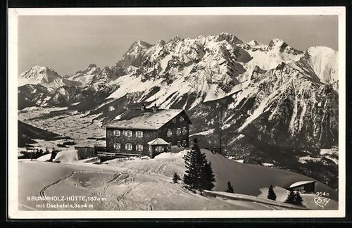 Ansichtskarte krummholz hütte - ansichtskarte, krummholz-hütte
