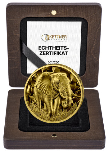 Silbermünze elefant oz - elefant,