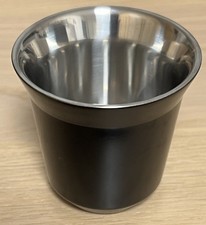 Espresso-Tasse Becher NESPRESSO "PIXIE" schwarz-silber Metall