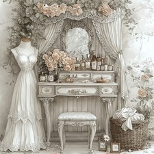 Wandbild Schneiderpuppe