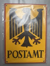 Postamt Emaille-Schild Amtsschild Bundesadler Behörde Deutsche Bundespost OVP!