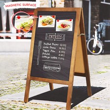Groß Kundenstopper Kreidetafel A-förmig Holzrahmen Werbetafel Aufsteller Werbung