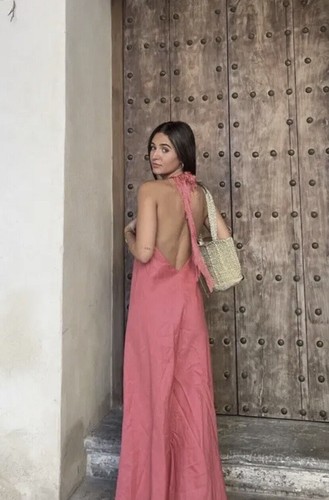 Zara fransen leinen kleid - zara,