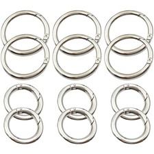  12 -pcs Schlüsselbund Ringe Legierung Runde Federringe Bunt DIY Federringe