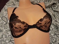 H&m 85d Neu Unwattierter Bügel Bh Aus Mesh Aufgestickt Sexy Damen np 29.99 euro 