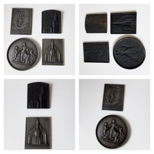 KUNSTGUSS PLAKETTEN 4 Stück