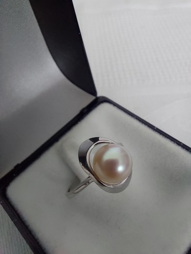 Ring perle 585er weißgold - perle, 14