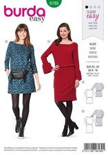 Schnittmuster Burda 6189 Jerseykleid mit elastischer Taille Damenkleider Gr. 34-