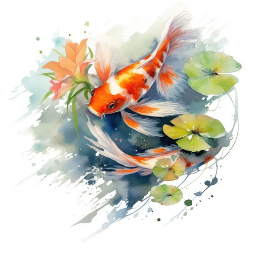 Deko bild koi japanischer - deko,