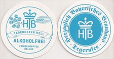 Herzoglich Bayerisches Brauhaus Tegernsee - Bierdeckel "Hell alkoholfrei"