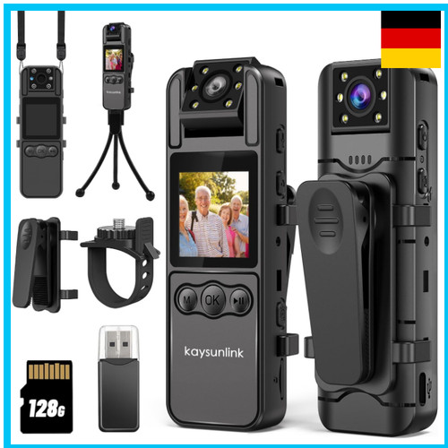 Körperkamera wifi 128 gb - 4k,