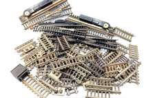 56  Schienen Gleisset mit Weichen  Piko Pappschwellen DDR Modelleisenbahn /P26