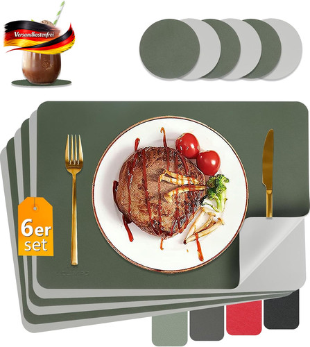 Abwischbare leder tischsets - abwischbare, leder-tischsets