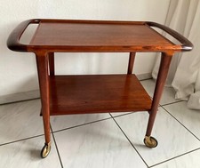 Vintage Niels O. Møller Rosewood 60er gemarkt 2 Plaketten Servier-Barwagen Tisch