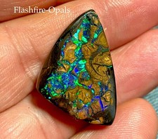 38,4ct. EINMALIGER KOROIT OPAL BRILLIANTE GRÜN-BLAUE ADERN  FLASHFIRE-OPALS