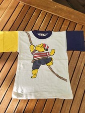 T-Shirt ☆ Gr. 116 ☆ Bär ☆ Junge ☆ Baumwolle ☆ Weiß/ Blau/Gelb