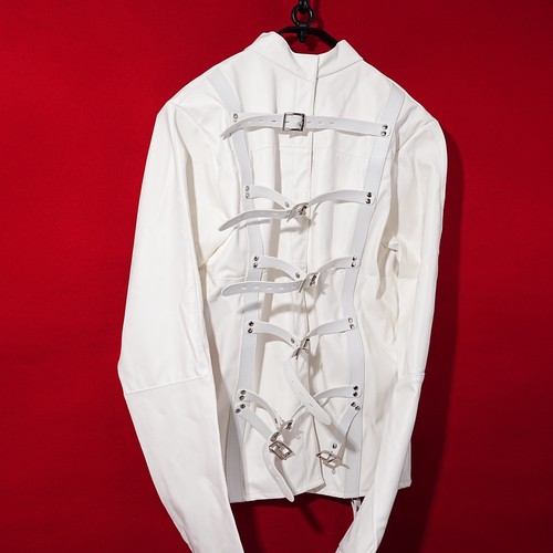 Leder kostüm zwangsjacke - pu-leder,