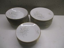 36 Teller Rosenthal SELB-Germany - " Gräser " Suppenteller Speiseteller Goldrand