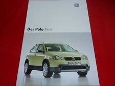 VW Polo IV Typ 9N "Fun" Sondermodell Prospekt Brochure Depliant Folleto von 2003