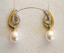 Gold Ohrstecker Gelb-Weiß