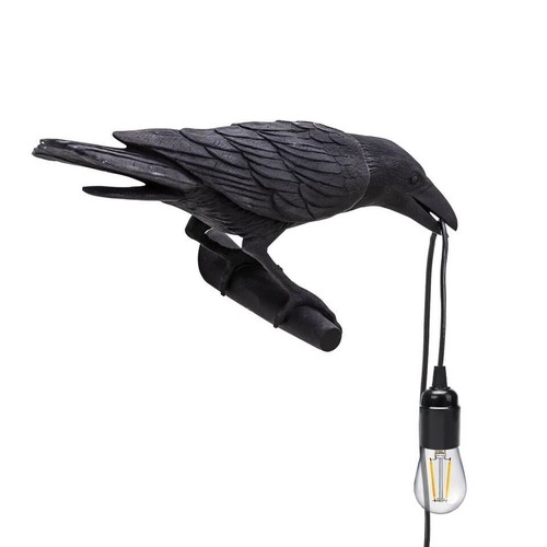 Harz rabe wandlampe - harz, vogel