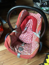 Maxi Cosi Cabrio Fix 0-13kg Babytrage, Babyschale, Rosa Rot, Neugeboreneneinsatz