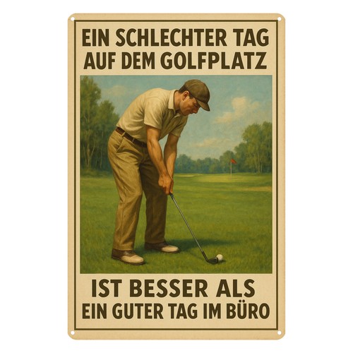 Golfplatz spruchschild - golfplatz,