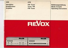 Bedienungsanleitung-Operating Instructions für Revox A 50, A76 