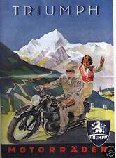 TRIUMPH 1938 PROSPEKT B350 BD250 B254F B204E B125 OLDTIMER NÜRNBERG