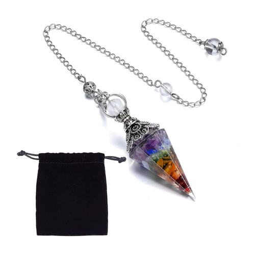 Chakra pendel set edelsteine - set, 7