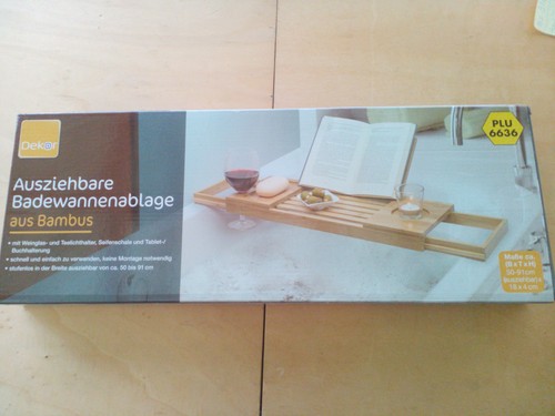 Badewannenablage aus bambus - bambus,
