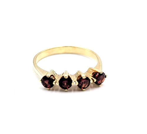 Vintage granat ring - vintage, gold