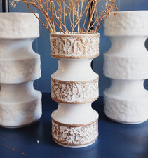 KPM Royal Porzellan Vase 70er Germany weiß gold 16 cm Kerafina Blumenvase