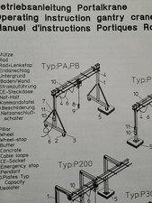 Portalkran PA20-3,0 fahrb. Bockkran 2000 kg inkl. Fahrwerk & Stirnradflaschenzug