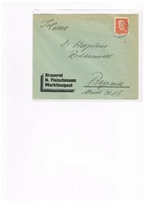 Altes Kuvert Brauerei Fleischmann in Marktleugast bei Kulmbach - gelaufen 1932