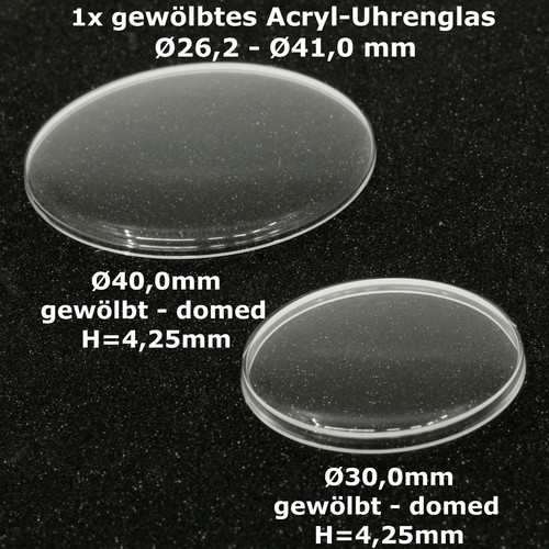 Uhrenglas acryl gewölbt - uhrenglas,