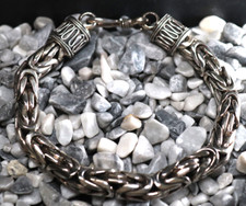 Armband 925 Silber Wikinger Königs Armband Bikerschmuck Echtsilber L#053